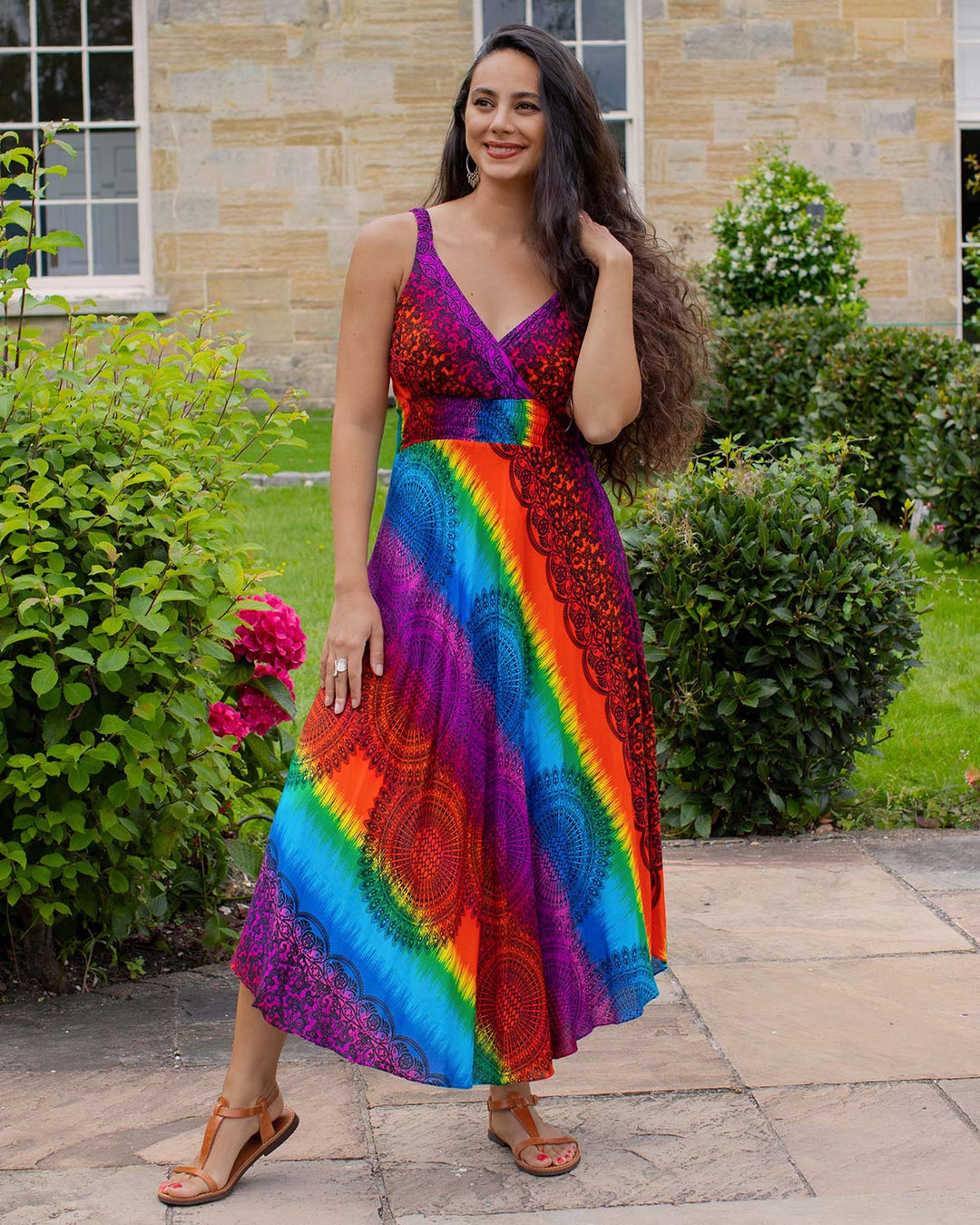 Shanti Bohemian Dress Rainbow