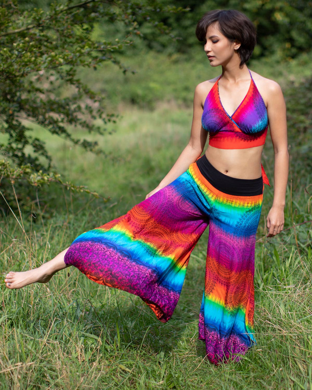 Palazzo Harem Pants Rainbow