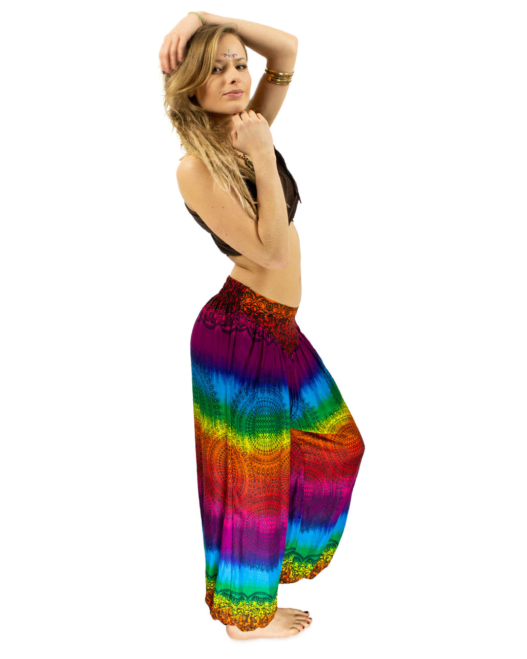 Aladdin Harem Pants Rainbow