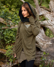 Hooded Cardigan Jacket Forest Green