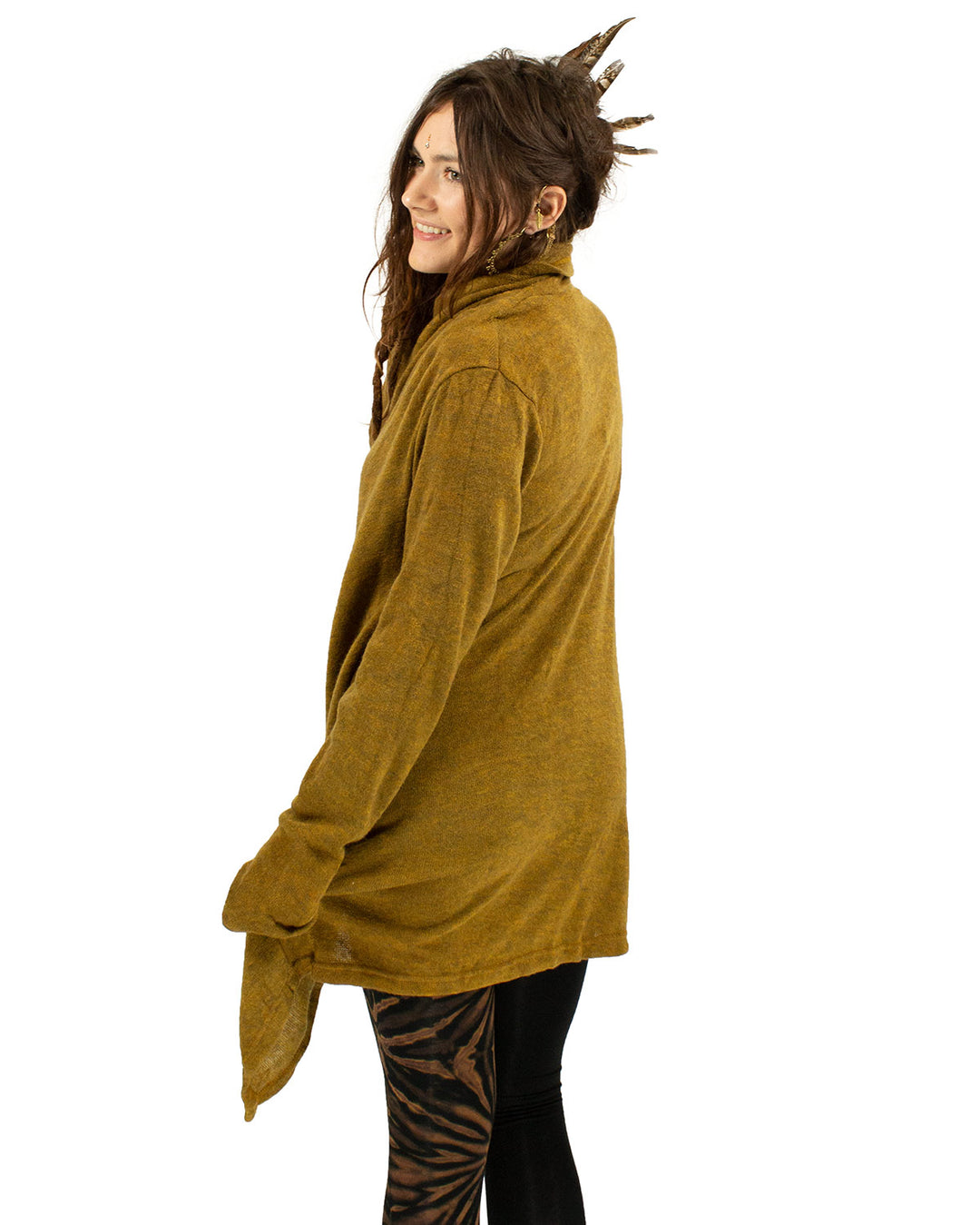 Hara Long Cardigan Wrap Camel