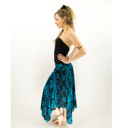 Asymmetric Gypsy Skirt Turquoise