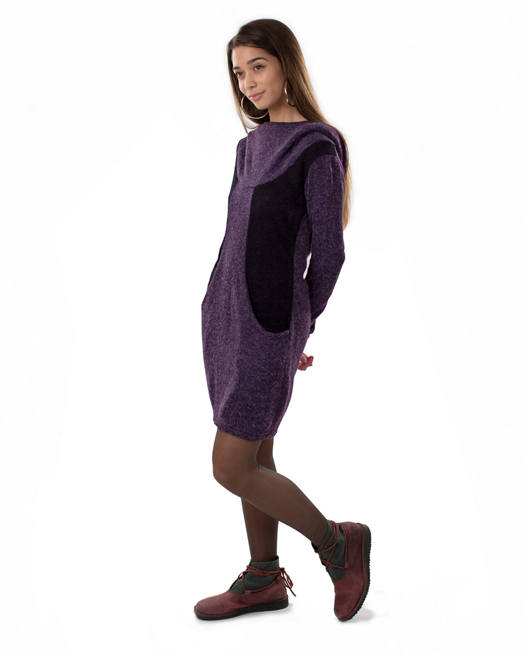 Neptune Dress Purple/Black