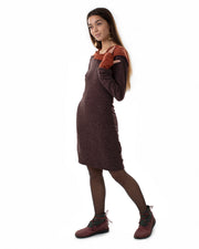 "Isha" Long Sleeved Pencil Dress Sienna/Brown