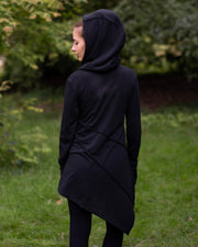 Hooded Pixie Dress Black