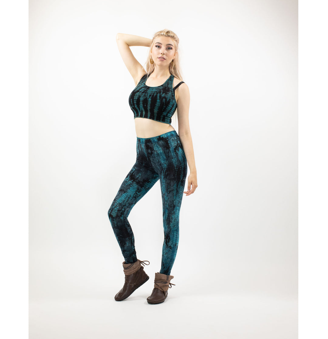 TIE DYE LEGGINGS CROP TOP SET