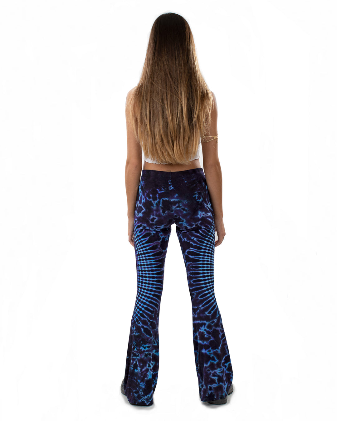 Tie Dye Flared Leggings Blue