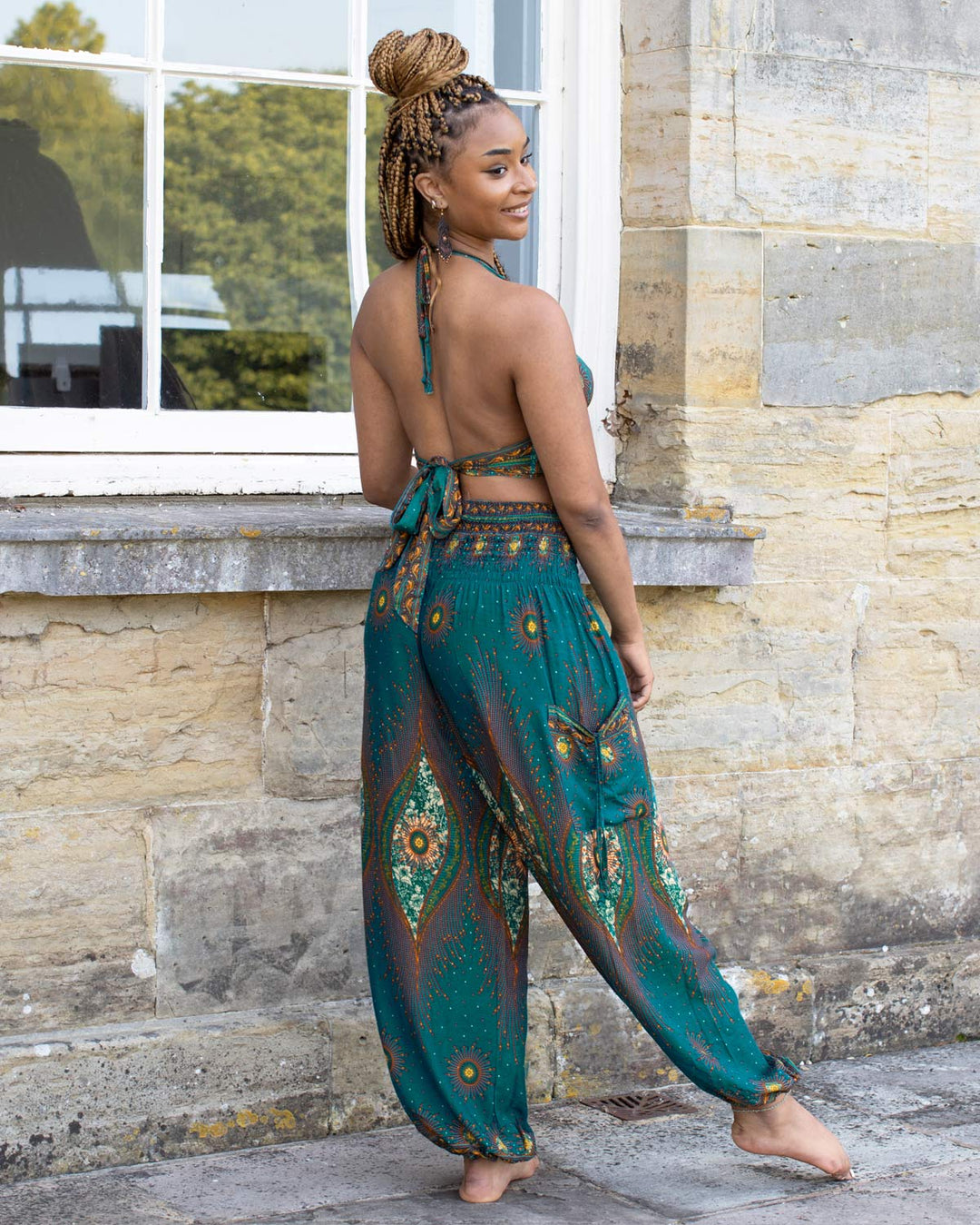 Yoga Harem Pants Turquoise