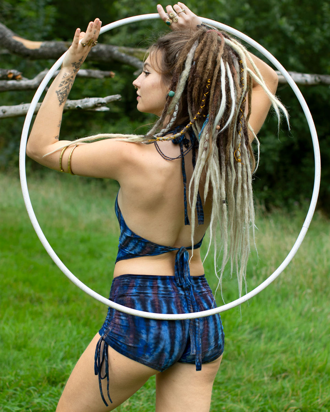 Tie Dye Hot Pants Blue