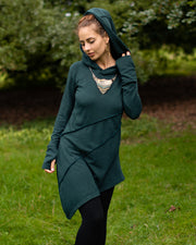 Hooded Pixie Dress Teal