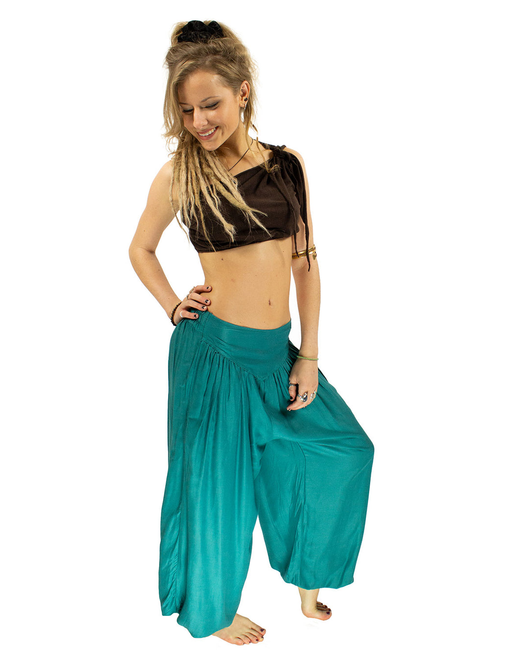 Aladdin Harem Pants Turquoise