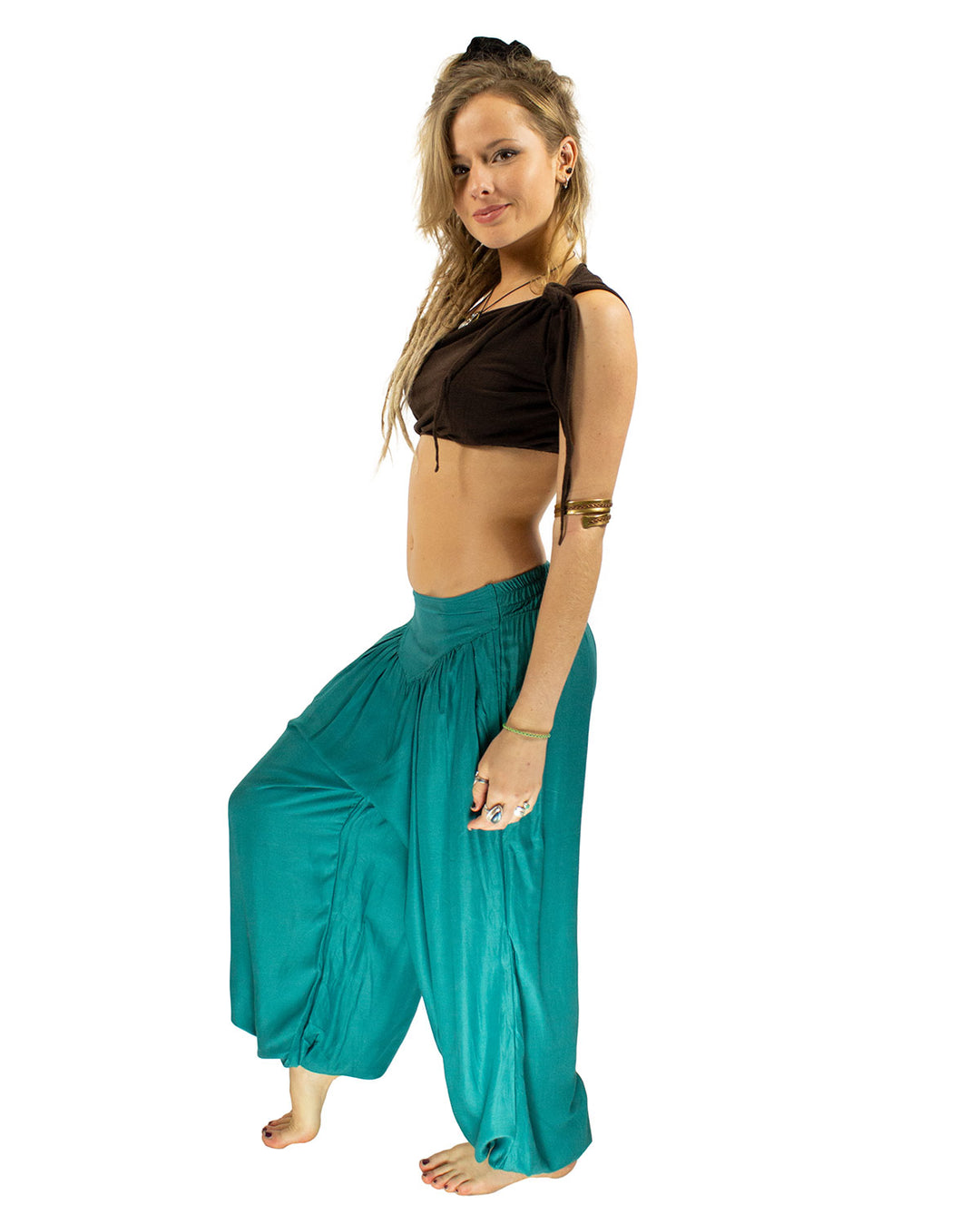 Aladdin Harem Pants Turquoise