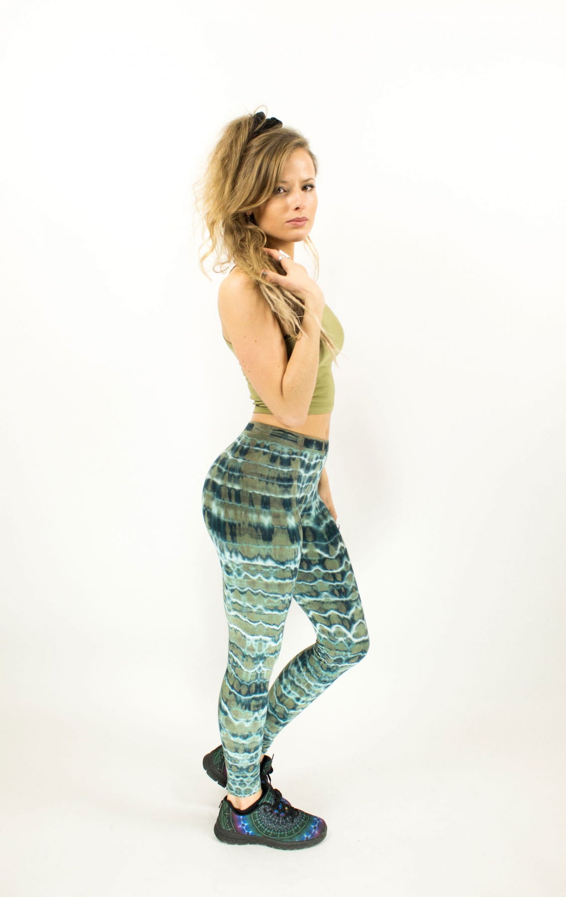 TIE DYE LEGGINGS TURQUOISE –