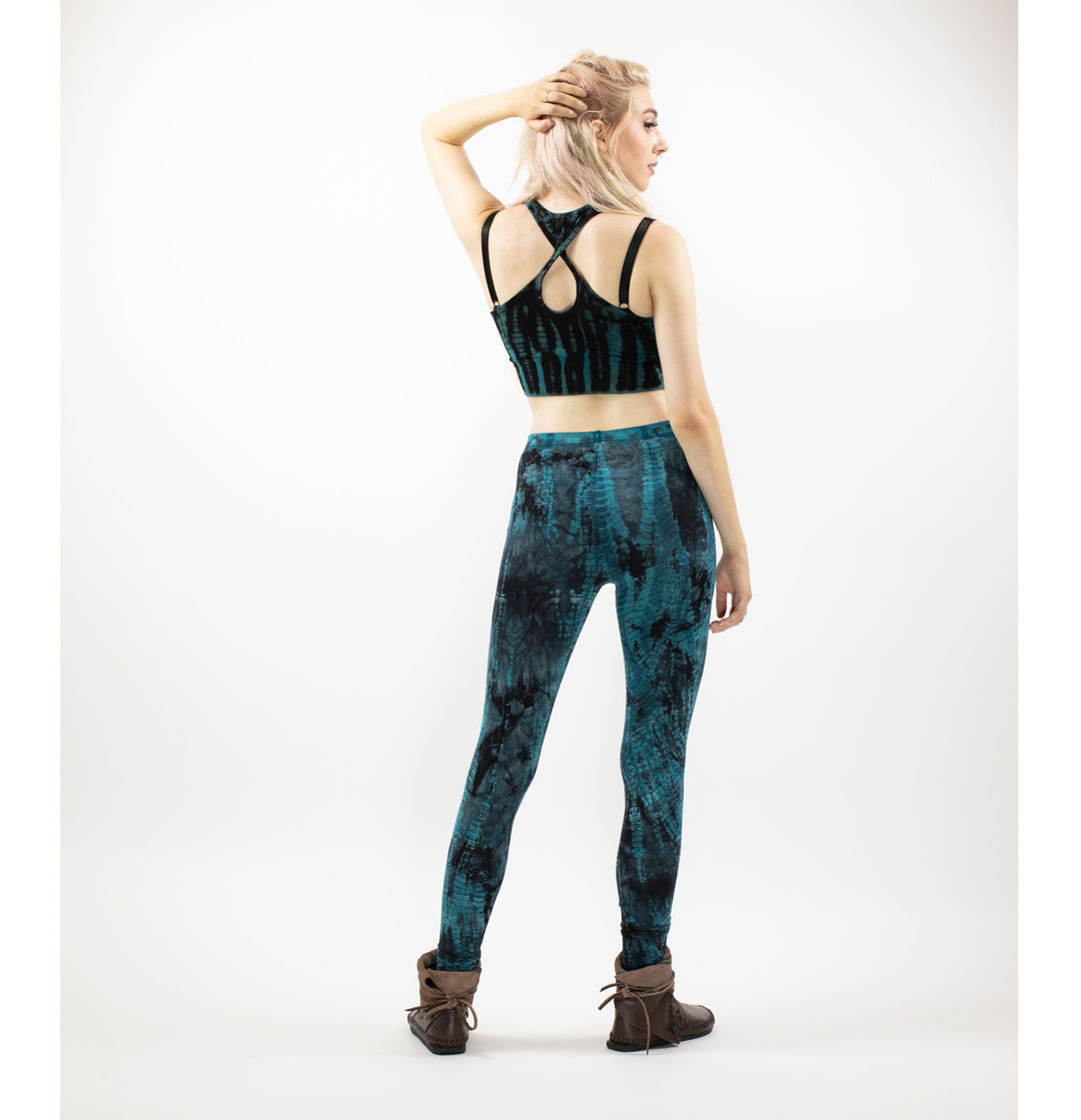 TIE DYE LEGGINGS CROP TOP SET