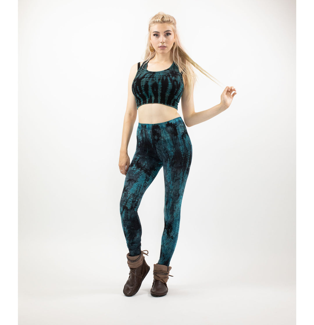 TIE DYE LEGGINGS CROP TOP SET