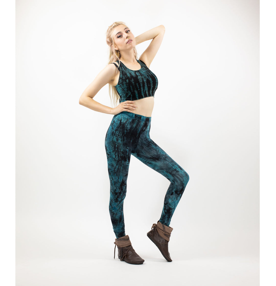 TIE DYE LEGGINGS CROP TOP SET