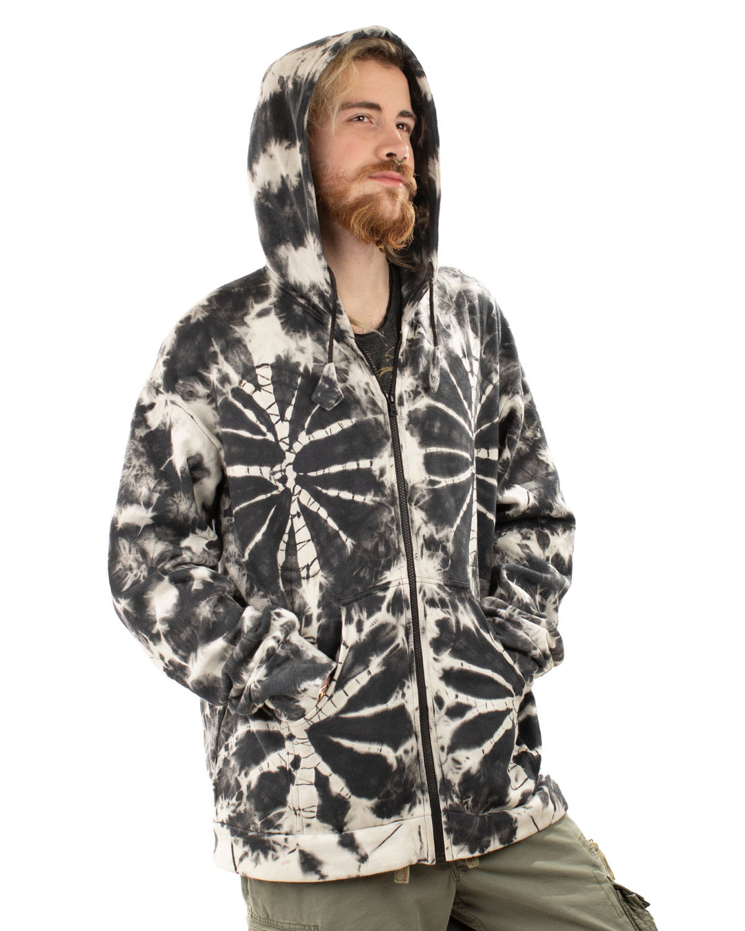 Tie Dye Zip Up Hoodie Jacket