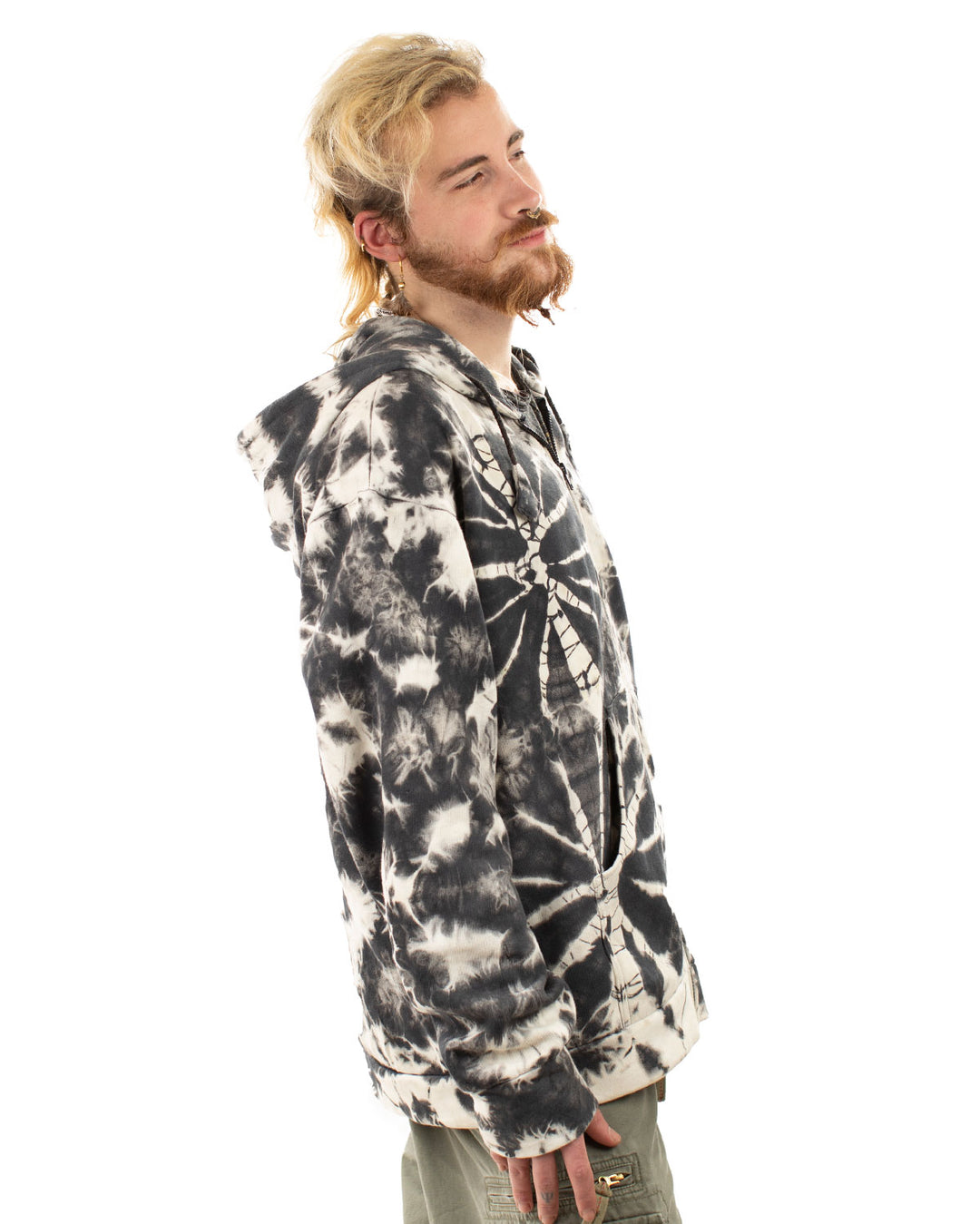 Tie Dye Zip Up Hoodie Jacket