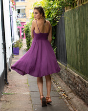 Ntritya Crochet A-line Cotton Dress Purple